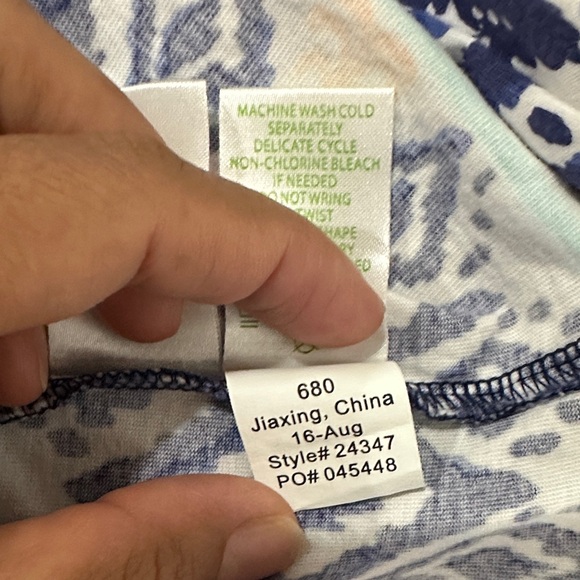 Lilly Pulitzer  Ocean Ridge  Dress  Ikat Blue and White 100%COTTON - Picture 4 of 13